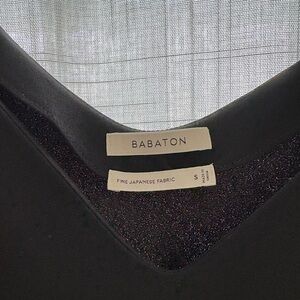 Babaton Japanese Fabric Black Slip Dress S | Midi